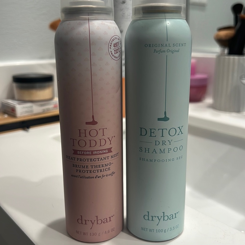 Brand new dry shampoo and heat protectant from dry bar. Paid $29 each